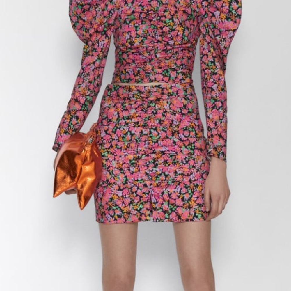 Zara draped mini skirt